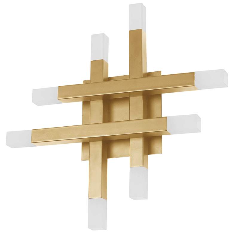 Image 1 Acasia 15.75" High Aged Brass 24W Wall Sconce