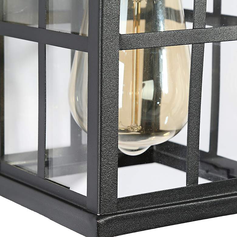 Image 3 Acbolomew 10" High Textured Black Outdoor Wall Light more views