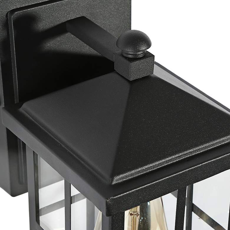 Image 4 Acbolomew 10" High Textured Black Outdoor Wall Light more views