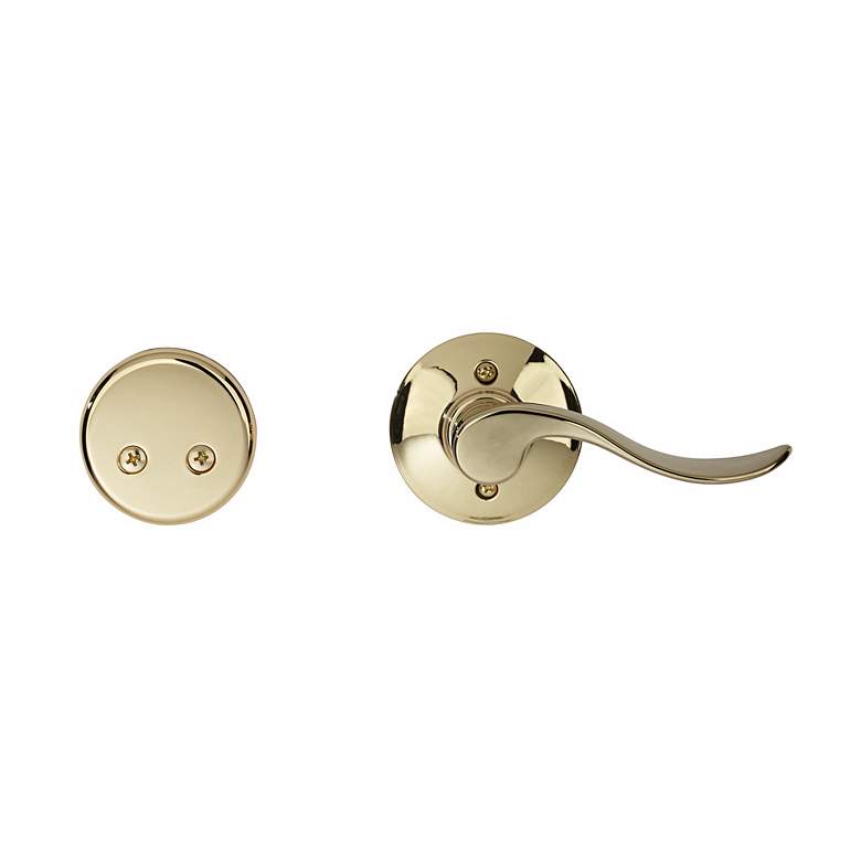 Image 1 Accent Bright Brass Right Hand Inside Dummy Door Lever