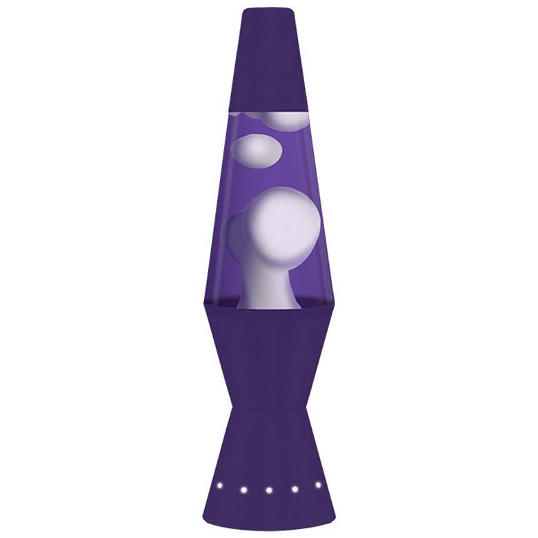 Image 1 Accent White and Purple Lava Lamp&#174; with Pinhole Base