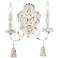 Accents Provence 14" High Distressed White Wall Sconce