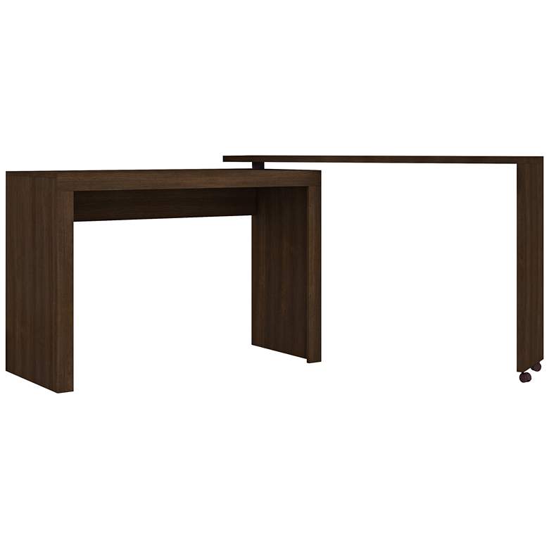 Image 2 Accentuations 47 1/4 inch Wide Tobacco Modern Nested Office Desk