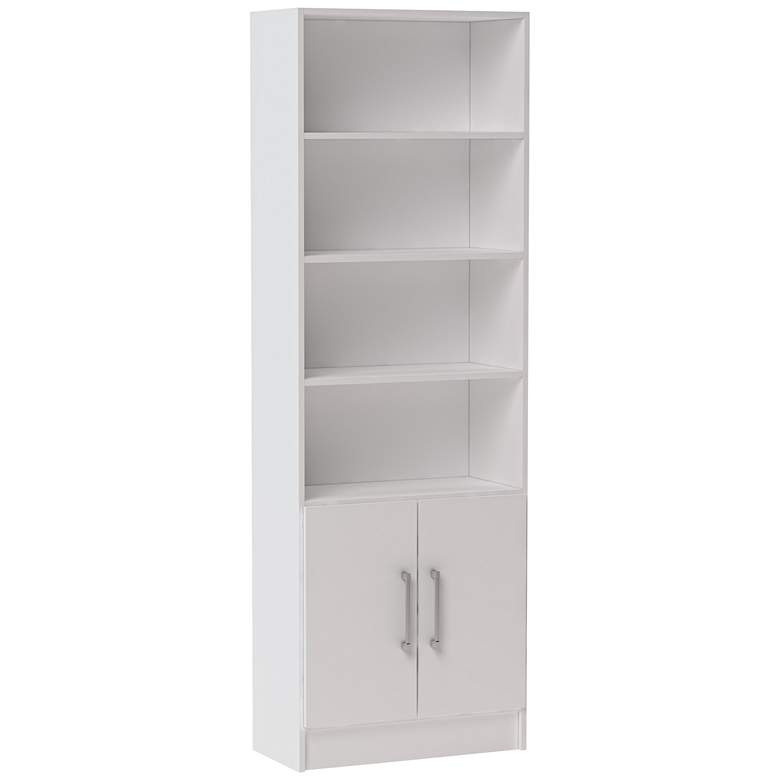 Accentuations 72 inch High Catarina White 6-Shelf Cabinet