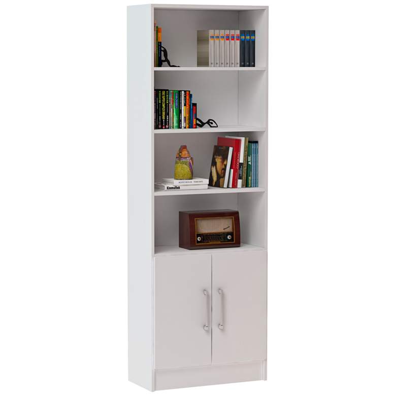 Image 3 Accentuations 72" High Catarina White 6-Shelf Cabinet more views