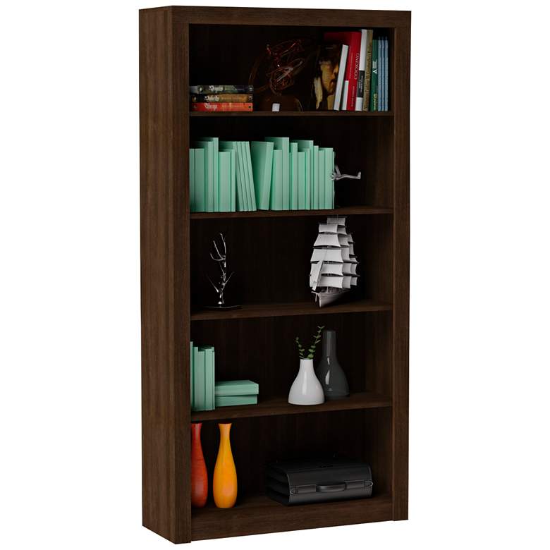 Image 3 Accentuations Olinda 1.0 Tobacco 5-Shelf Bookcase more views