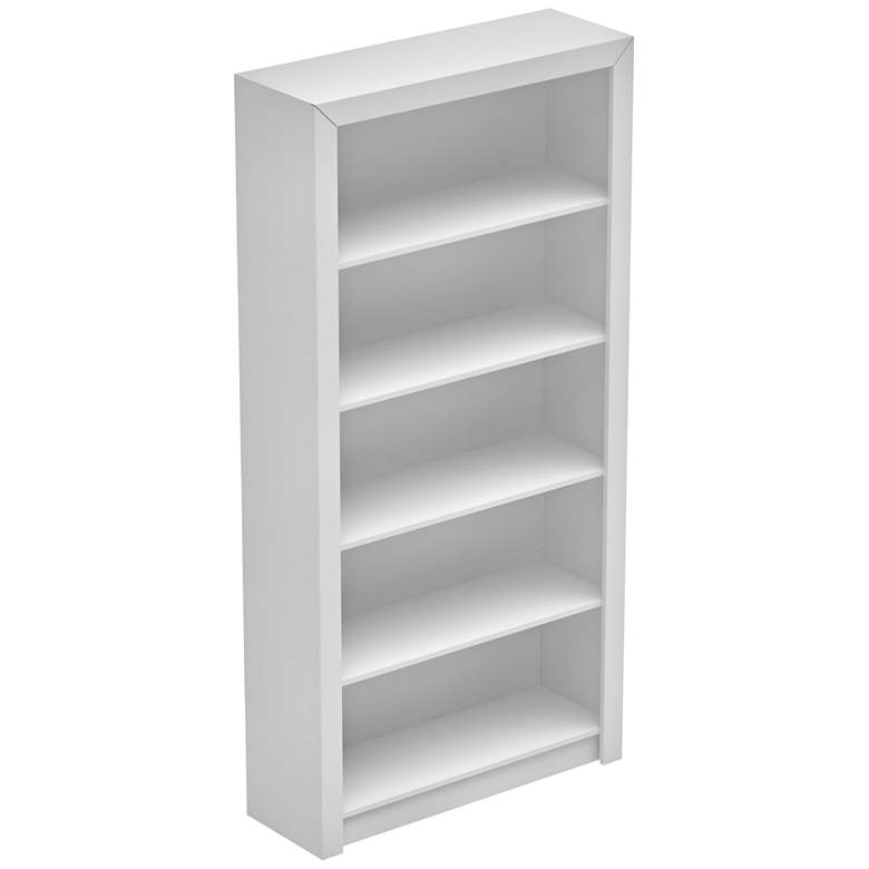 Image 2 Accentuations Olinda 1.0 White 5-Shelf Bookcase