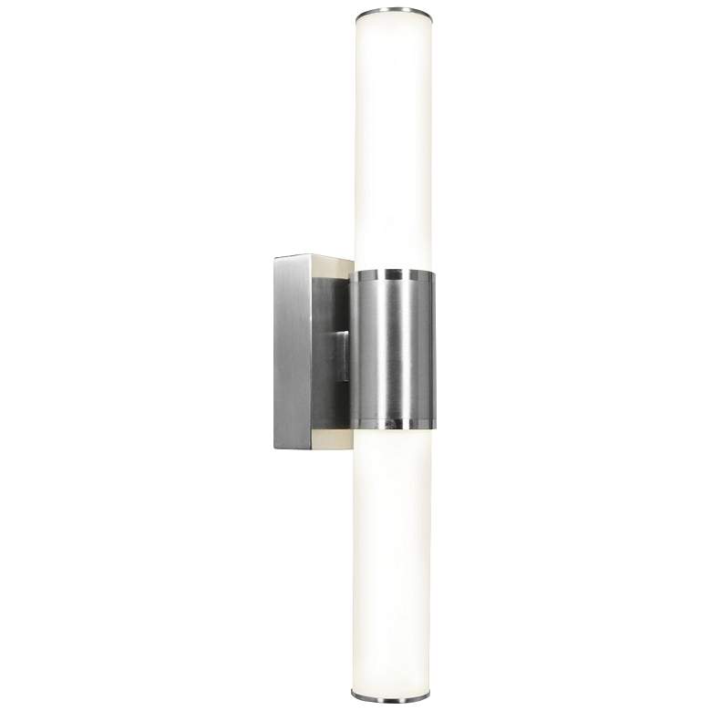 Image 1 Access Aqueous 21 1/10 inch High Brushed Steel LED Wall Light