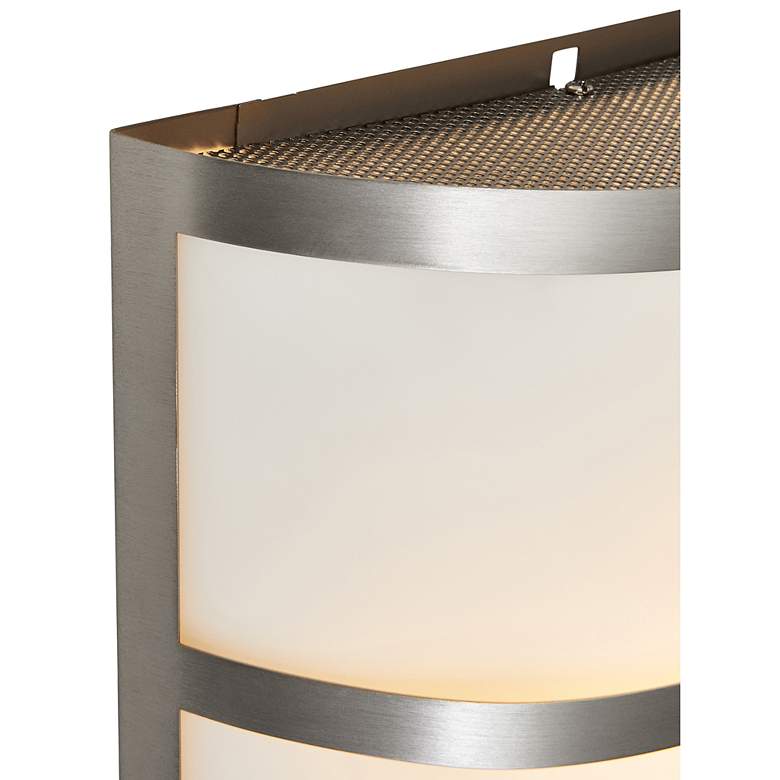 Image 5 Access Artemis 11" HIgh Brushed Steel Opal Glass LED Wall Sconce more views