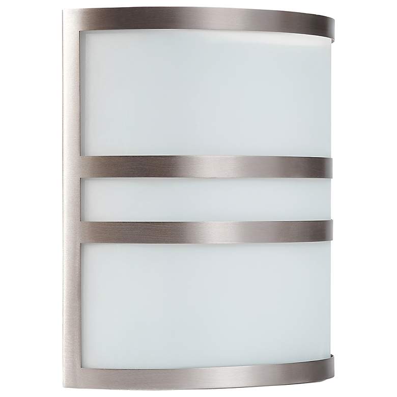 Image 6 Access Artemis 11" HIgh Brushed Steel Opal Glass LED Wall Sconce more views