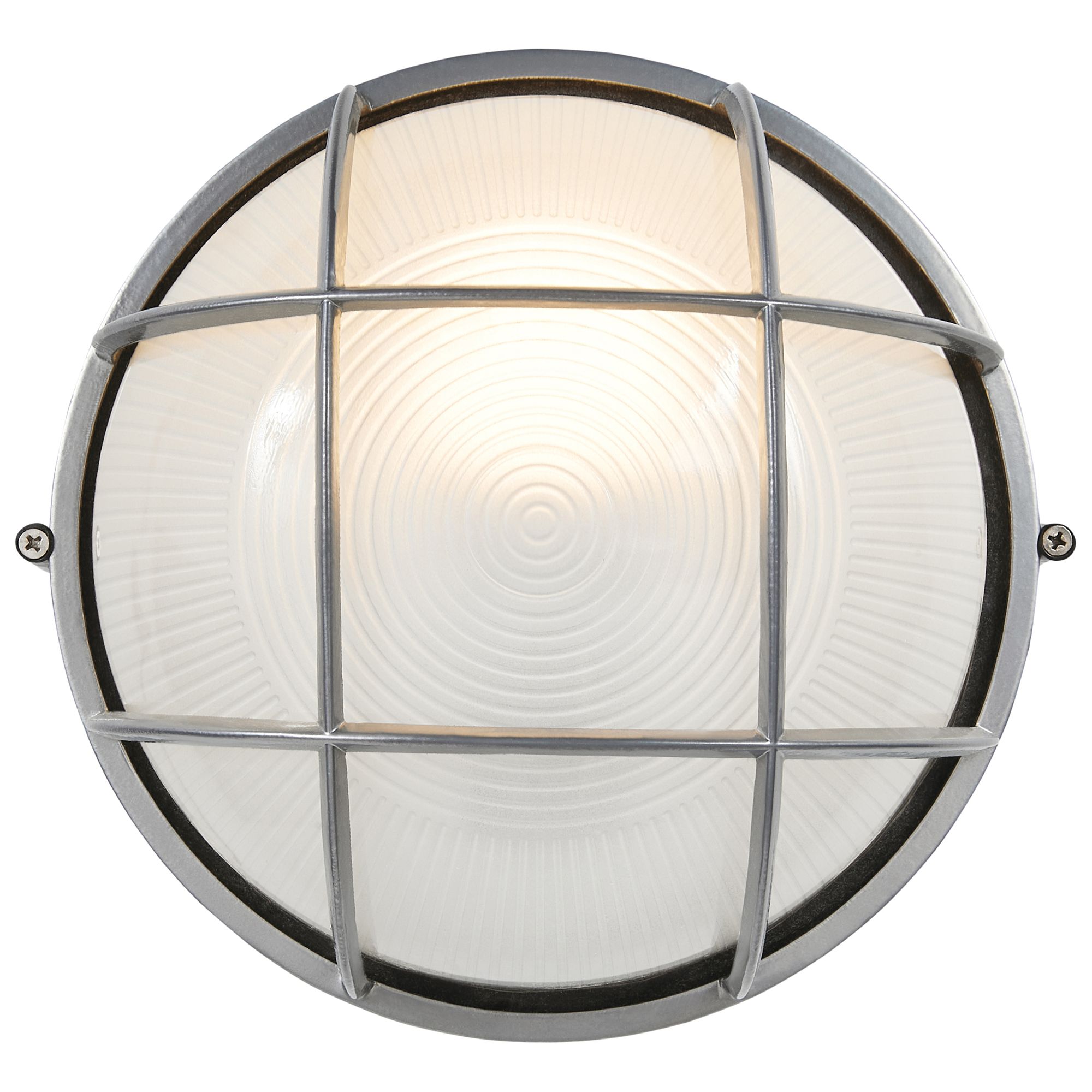 Image 3 Access Bulkhead Collection 10" Satin Steel Round Outdoor Wall Light more views