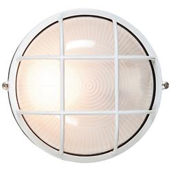 Access Bulkhead Collection 10&quot; Wide White Round Outdoor Wall Light