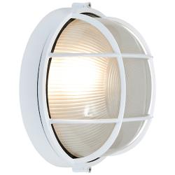 Access Bulkhead Collection 10" Wide White Round Outdoor Wall Light