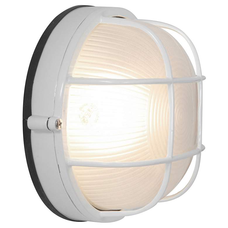 Image 3 Access Bulkhead Collection 10" Wide White Round Outdoor Wall Light more views