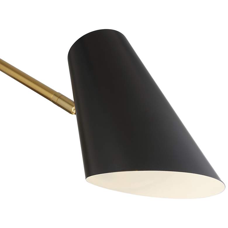 Image 7 Access Eames 7" High Black Antique Brushed Brass LED Wall Light more views