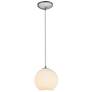 2_Access Lantern Collection Brushed Steel 8" Mini Pendant