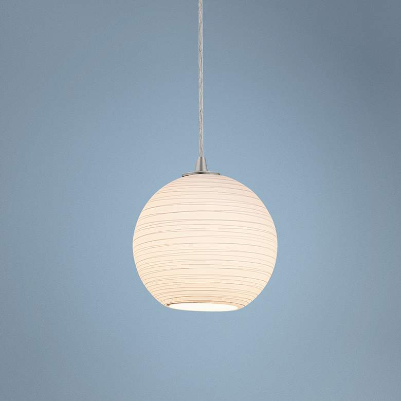 Image 1 Access Lantern Collection Brushed Steel 8" Mini Pendant