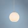 1_Access Lantern Collection Brushed Steel 8" Mini Pendant