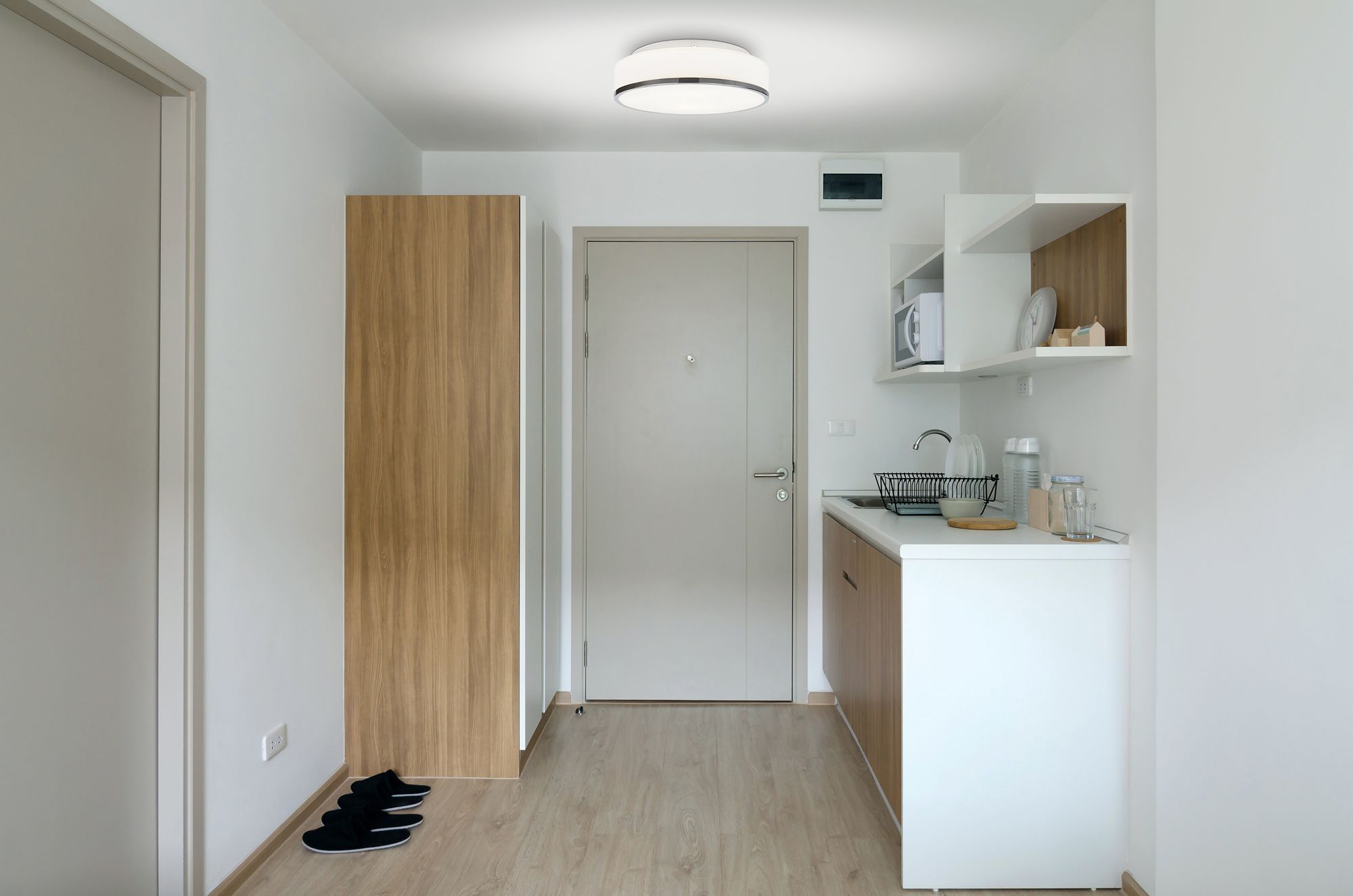 Access Lighting Aero 12 1/2" Wide Chrome Round Metal Ceiling Light