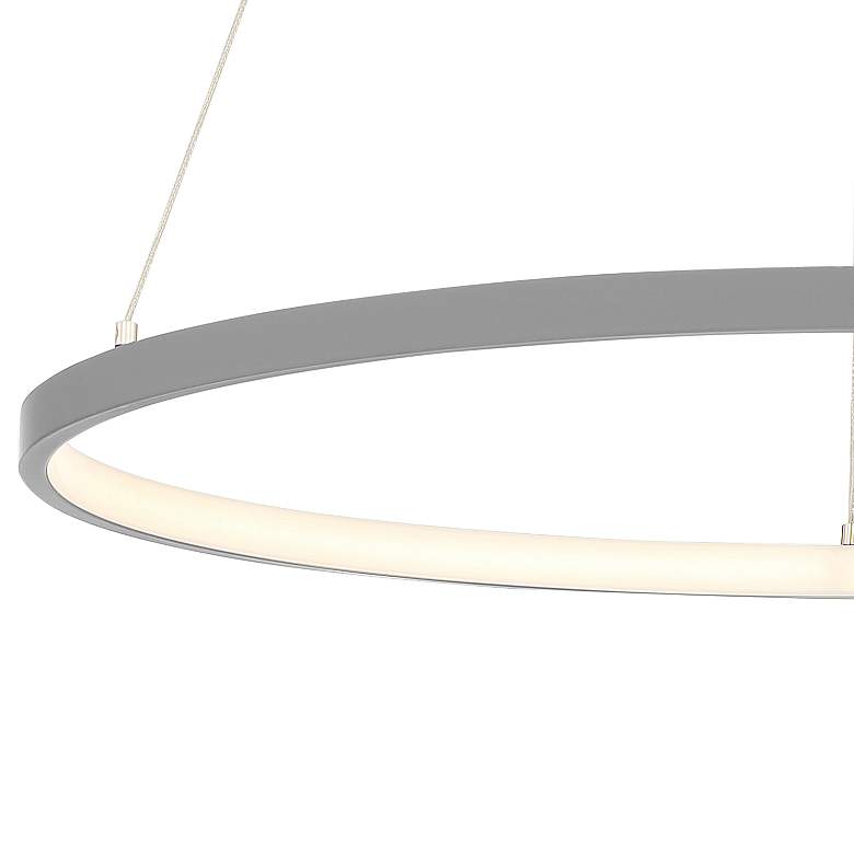 Image 2 Access Lighting Anello 23.5" Wide Modern Gray Ring LED Pendant more views