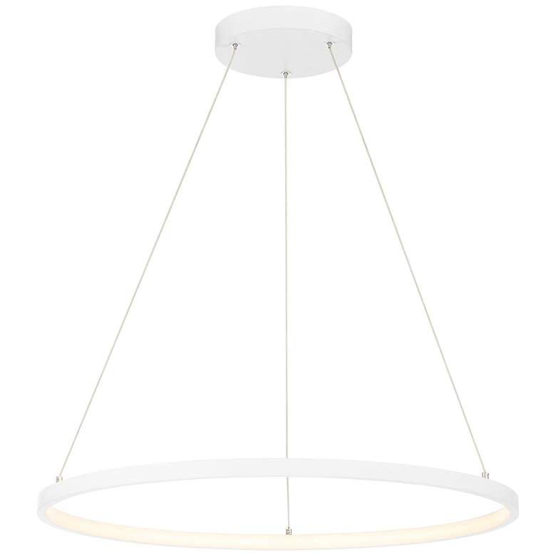 Image 1 Access Lighting Anello 23.5" Wide Modern Matte White Ring LED Pendant