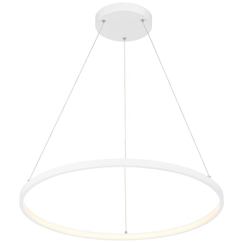Image 2 Access Lighting Anello 23.5 inch Wide Modern Matte White Ring LED Pendant more views
