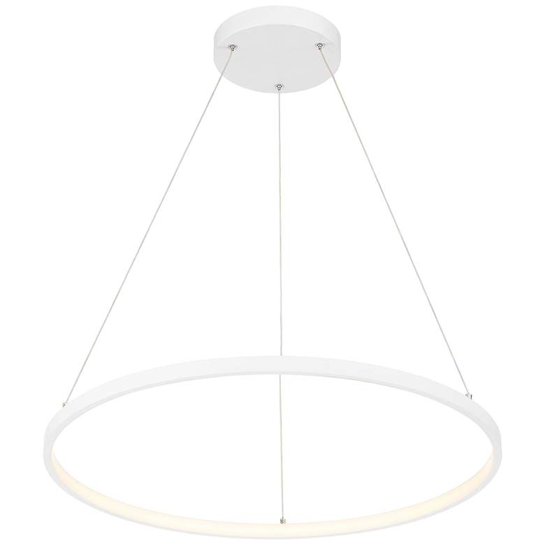 Image 2 Access Lighting Anello 23.5" Wide Modern Matte White Ring LED Pendant more views