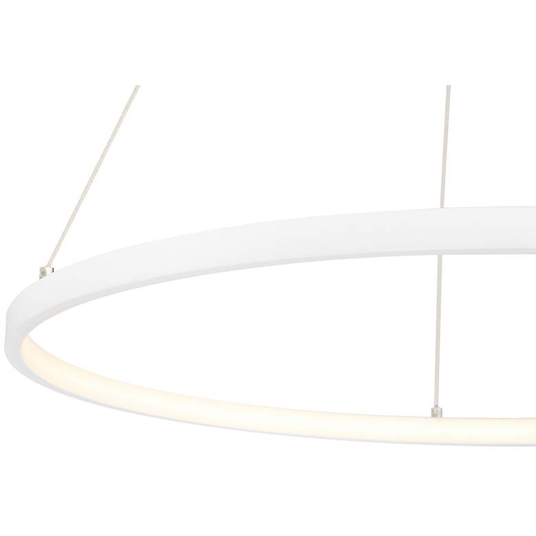 Image 3 Access Lighting Anello 23.5" Wide Modern Matte White Ring LED Pendant more views