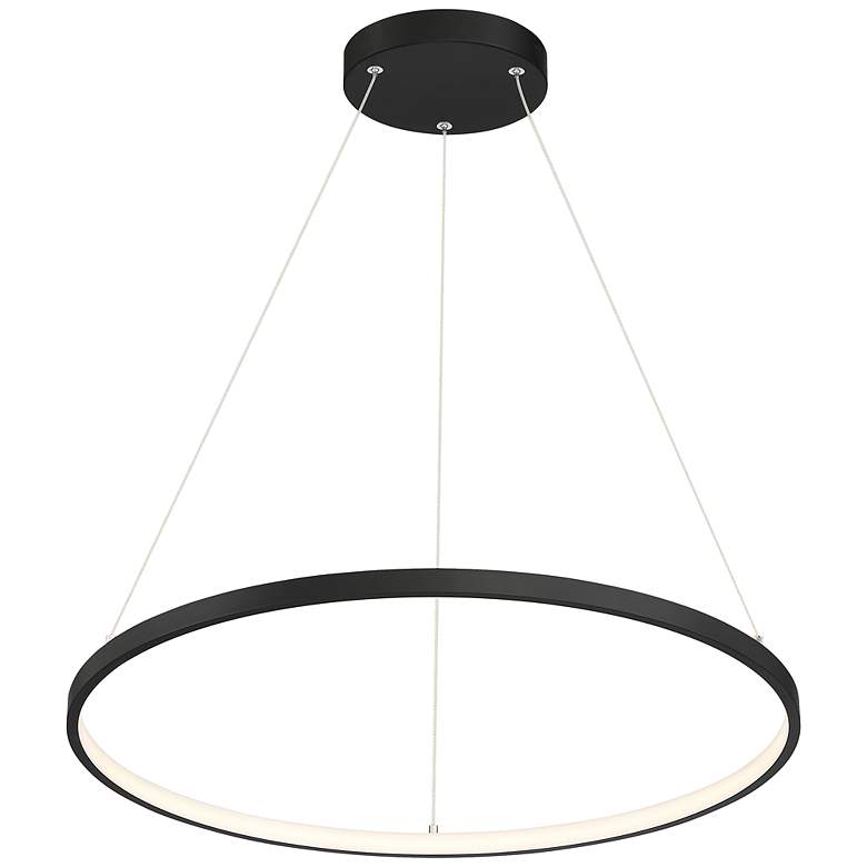 Image 2 Access Lighting Anello 31.5 inch Wide Matte Black Modern Ring LED Pendant more views