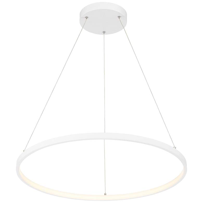 Image 2 Access Lighting Anello 31.5 inch Wide Matte White Modern Ring LED Pendant more views