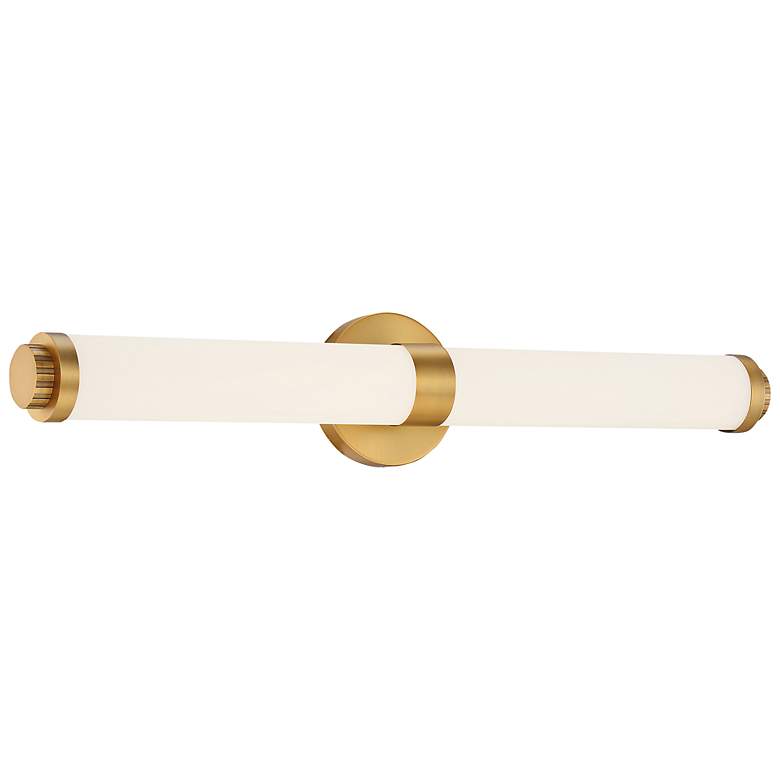 Image 5 Access Lighting Aqua 25 1/4" Brushed Gold Metal Bar LED Bath Light more views