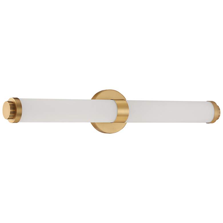 Image 7 Access Lighting Aqua 25 1/4" Brushed Gold Metal Bar LED Bath Light more views