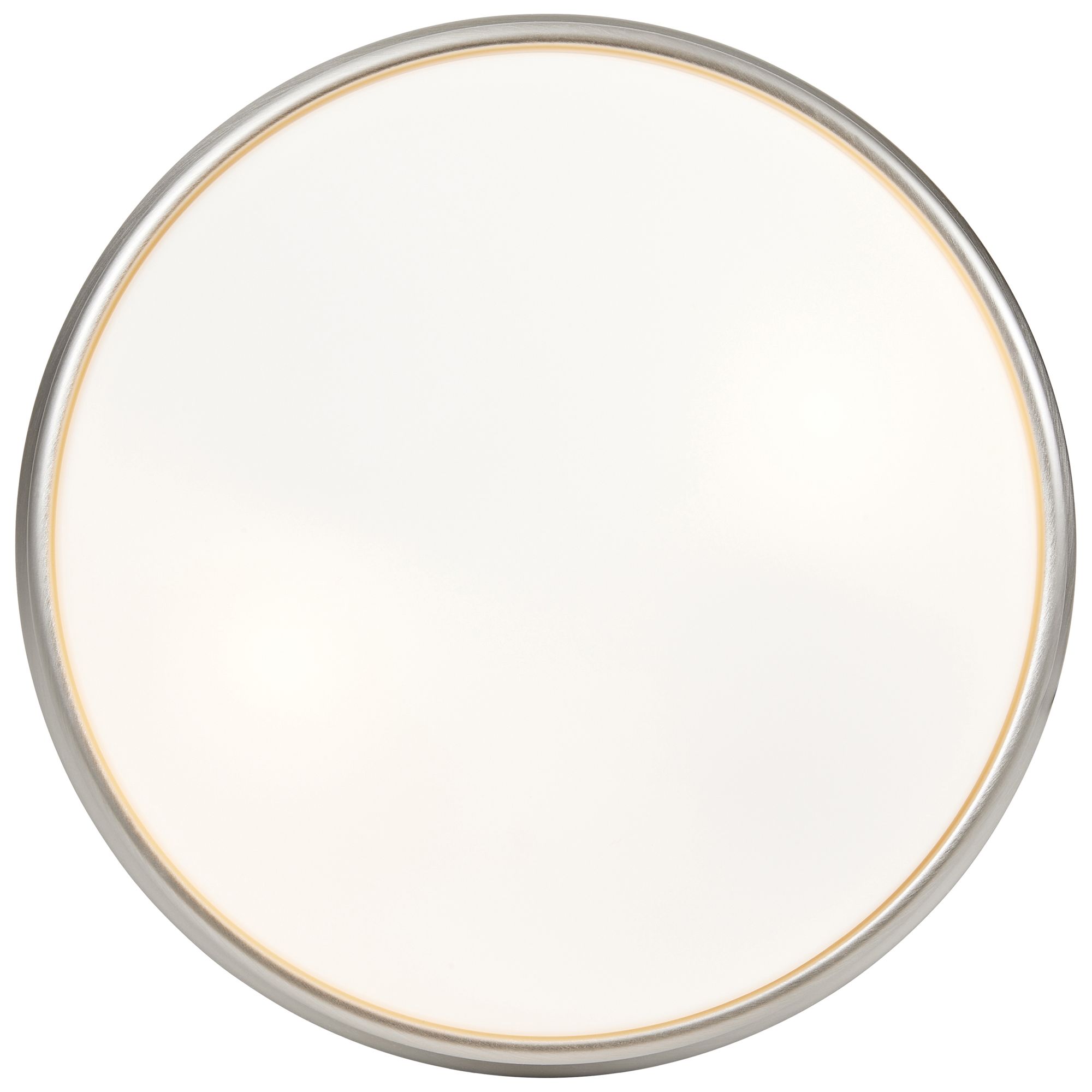 Image 3 Access Lighting Atom 14" Wide LED Brushed Steel Opal Glass Flush Mount more views