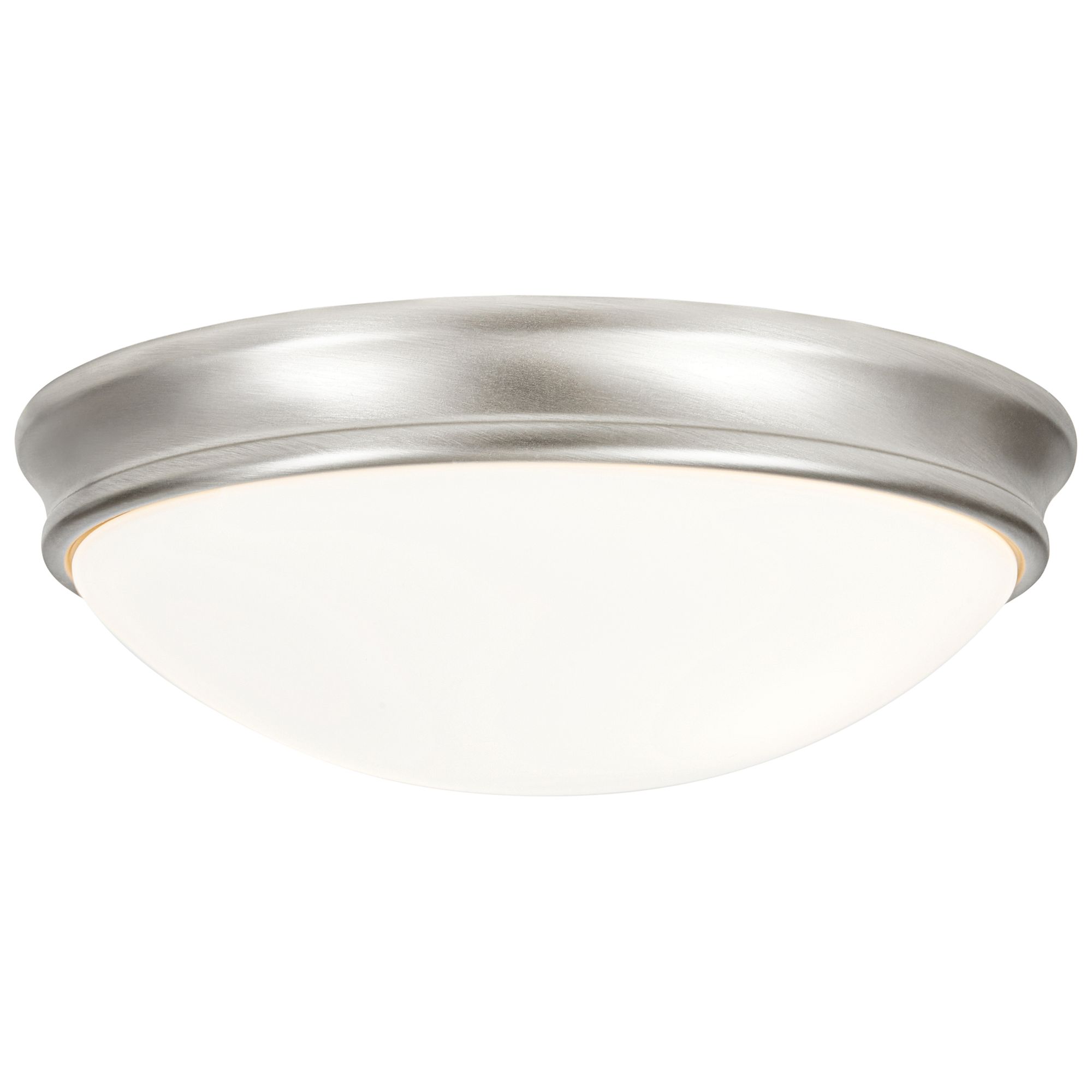 Image 7 Access Lighting Atom 14" Wide LED Brushed Steel Opal Glass Flush Mount more views