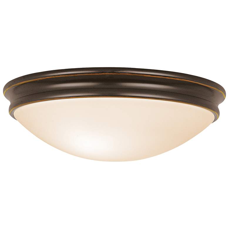 Image 2 Access Lighting Atom 14 inch Wide Oil-Rubbed Bronze Round Ceiling Light