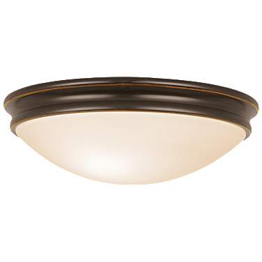 Access Lighting Atom 14" Wide Bronze and Opal Glass LED Flush Mount