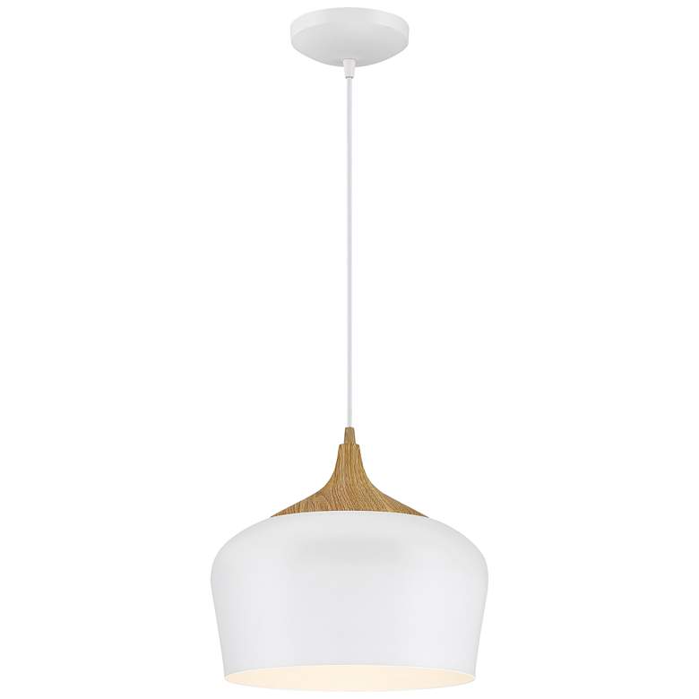 Image 2 Access Lighting Blend 11 3/4" White Metal Modern Dome LED Mini Pendant