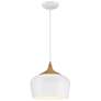 2_Access Lighting Blend 11 3/4" White Metal Modern Dome LED Mini Pendant