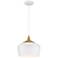 Access Lighting Blend 11 3/4" White Metal Modern Dome LED Mini Pendant