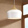 1_Access Lighting Blend 11 3/4" White Metal Modern Dome LED Mini Pendant