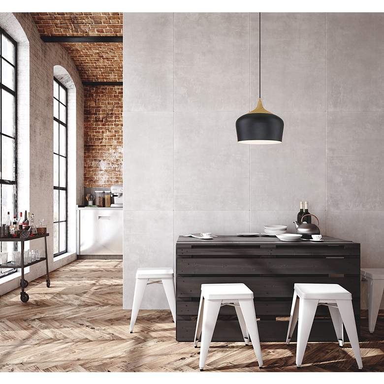 Image 7 Access Lighting Blend 11 3/4" Wide Black Metal Modern LED Mini Pendant more views