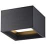 2_Access Lighting Bloc 7 1/4" Wide Black Square LED Ceiling Light