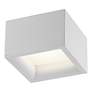 4_Access Lighting Bloc 7 1/4" Wide White Square LED Ceiling Light more views