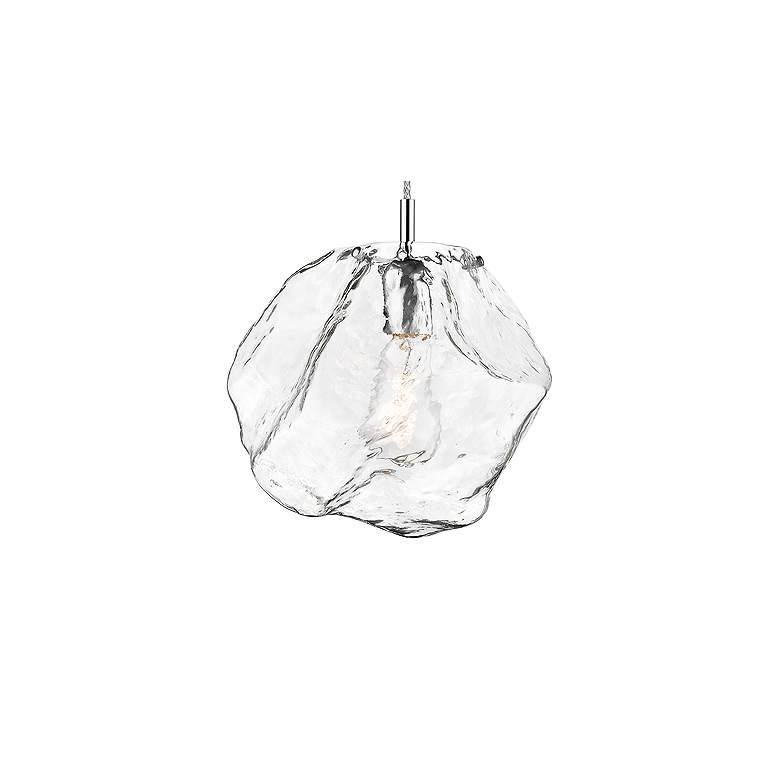 Image 3 Access Lighting Boulder 23 1/2 inch Steel and Glass 3-Light Pendant Light more views