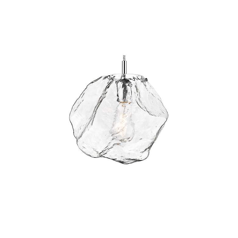 Image 3 Access Lighting Boulder 23 1/2" Steel and Glass 3-Light Pendant Light more views