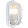 1_Access Lighting Bulkhead Collection 11" High White Oval Outdoor Light
