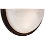 Access Lighting Crest 13" Wide Bronze and Alabaster Glass Wall Sconce in scene