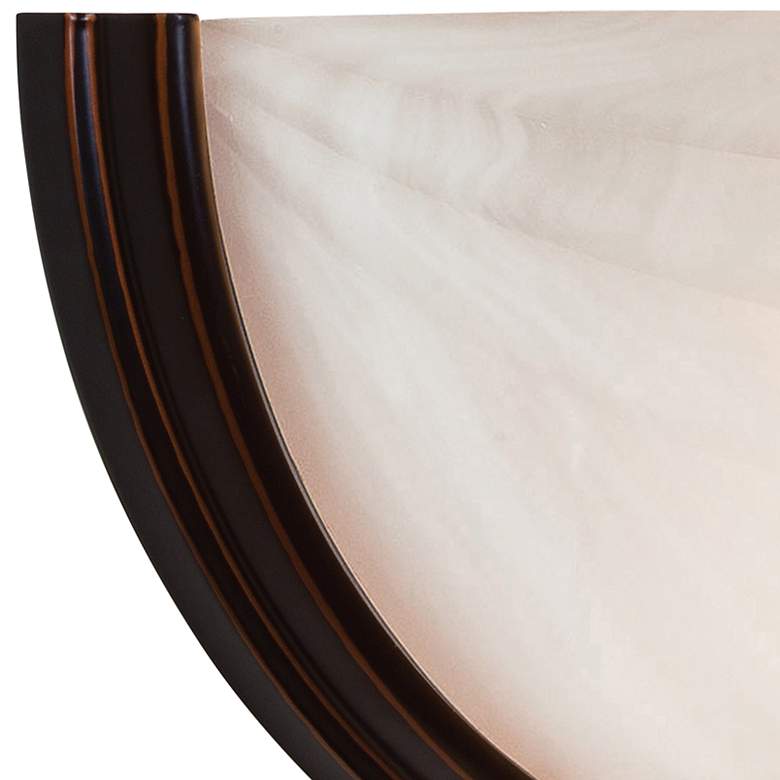 Image 4 Access Lighting Crest 13" Wide Bronze and Alabaster Glass Wall Sconce more views