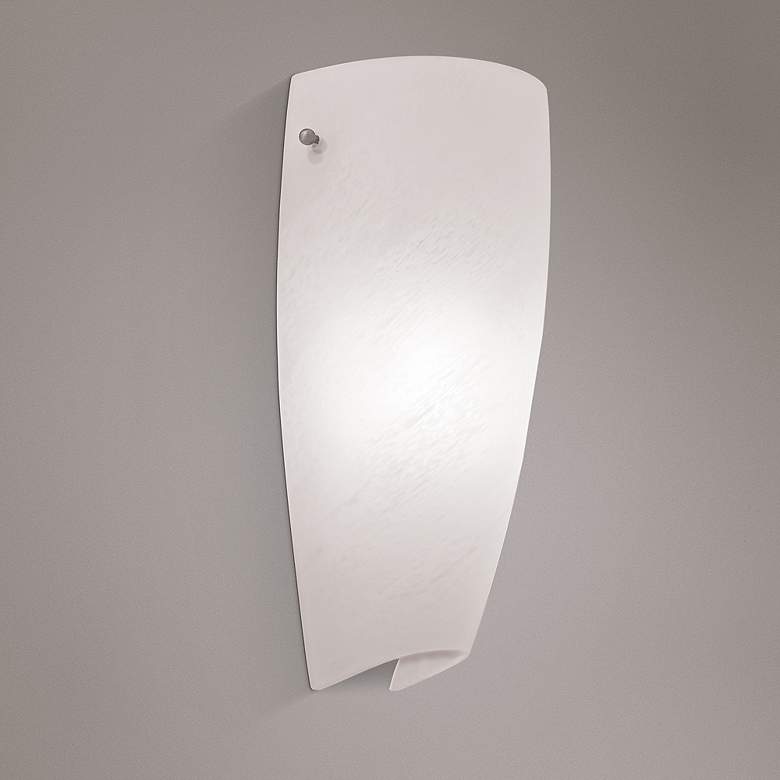 Image 1 Access Lighting Daphne 11 3/4" High Alabaster Glass Wall Sconce