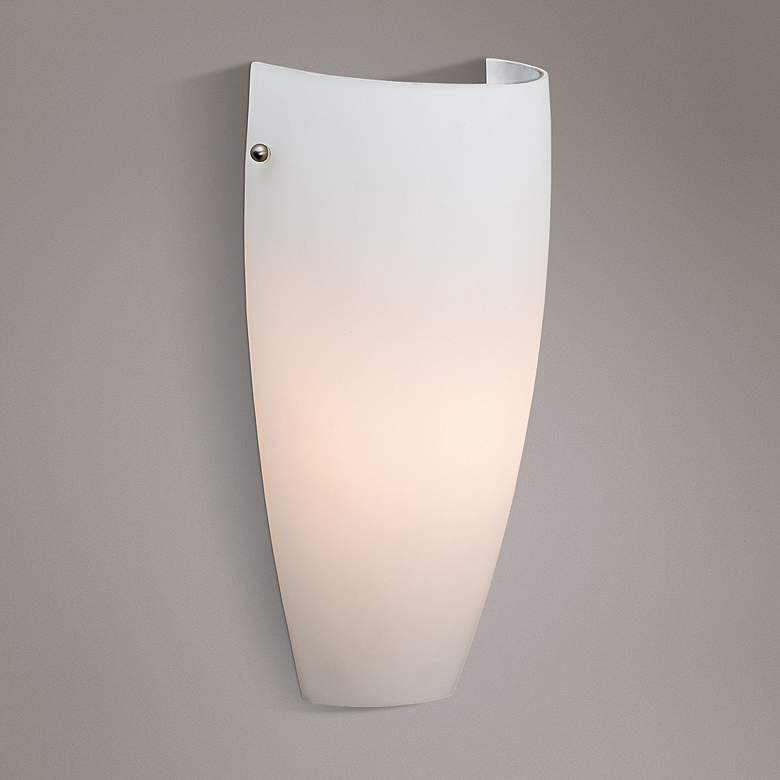 Image 1 Access Lighting Daphne 11 3/4" High Modern Opal White Wall Sconce